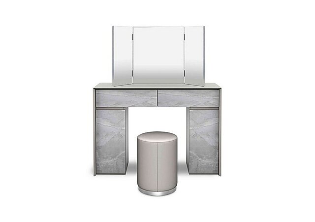 Grigio Dressing Table with Stool and Mirror