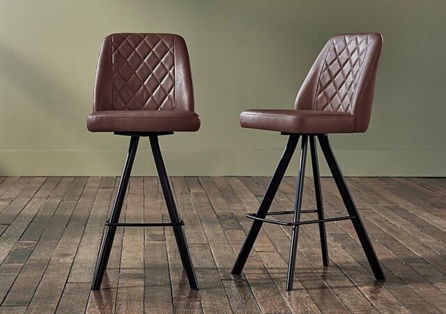 Jupiter Pair of Swivel Bar Stools