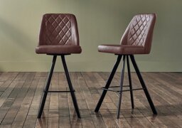 Jupiter Pair of Swivel Bar Stools