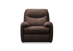 G Plan - Amesbury Leather Power Recliner Armchair with Power Headrest, Power Lumbar and Heated Seats - Capri Chocolate