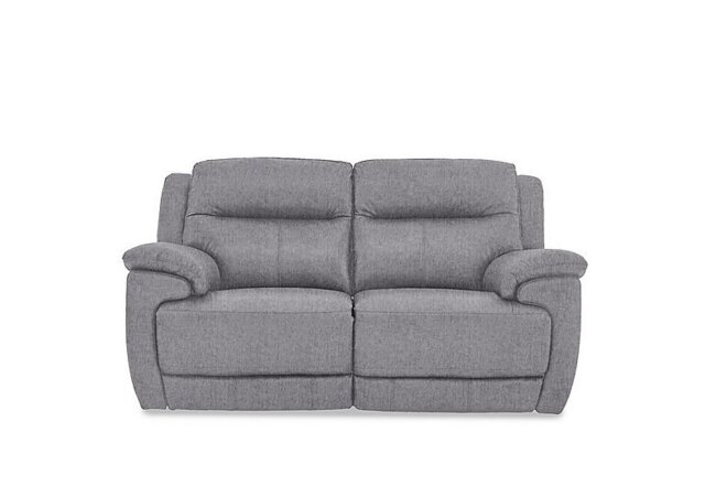Touch 2 Seater Heavy Duty Fabric Manual Recliner Sofa - R27 Pewter