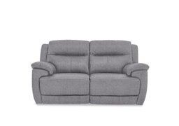 Touch 2 Seater Heavy Duty Fabric Manual Recliner Sofa - R27 Pewter
