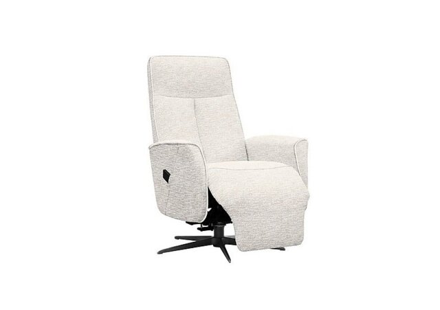 G Plan - Maribo Fabric Lift and Rise Power Recliner Chair with Power Headrest and Black Base - Rush Cream