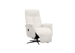 G Plan - Maribo Fabric Lift and Rise Power Recliner Chair with Power Headrest and Black Base - Rush Cream