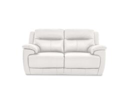 World of Leather - Touch 2 Seater NC Leather Power Recliner Sofa - NC Star White - Sofas and Armchairs