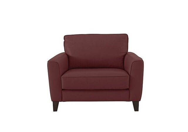 World of Leather - Brondby BV NC Leather Cuddle Chair - BV Deep Red