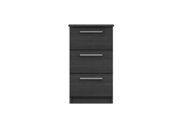 London Bedrooms - Victoria 3 Drawer Bedside Cabinet - Graphite