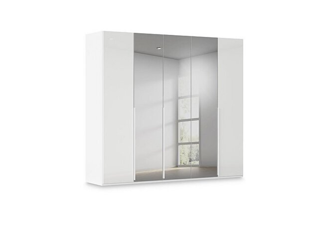Rauch - Haven 251cm 5 Door Hinged Wardrobe with 2 Glass Doors and 3 Mirror Doors