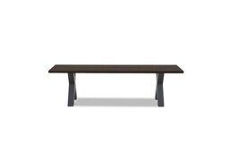 Bodahl - Terra Compact Dining Bench with X Shaped Legs - 140-cm - Smoked