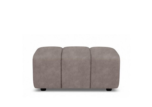Rhianna Large Fabric Footstool - Marble Charcoal Grey