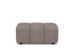 Rhianna Large Fabric Footstool - Marble Charcoal Grey