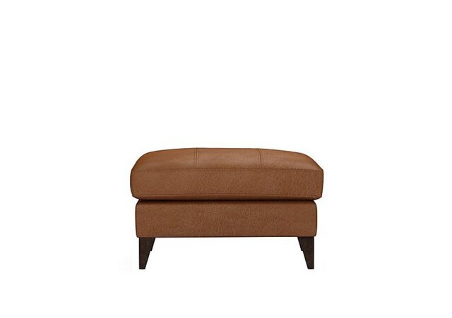 The Lounge Co. - Romilly Leather Footstool - Tobacco