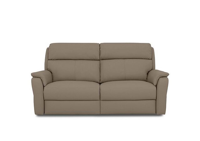 Nicoletti - Vito Leather 3 Seater Recliner Sofa with Headrests and Power Lumbar - Torello Taupe