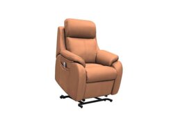 G Plan - Kingsbury Small Leather Lift and Rise Chair - Texas Tan