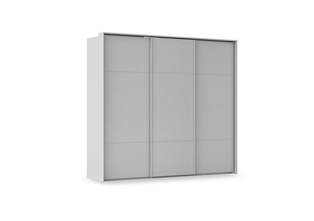 Rauch - Haven 250cm 3 Door Slider Wardrobe with Décor Doors - Silk Grey/Silk Grey Front
