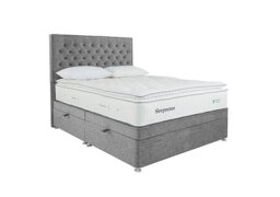 Sleepeezee - Natural Touch 3000 Pillowtop Side Ottoman Divan Set - Super King - Tweed Grey