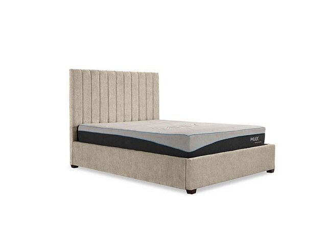 Miranda 133cm Headboard Manual Ottoman Bed Frame - Super King - Kashmir Chalk