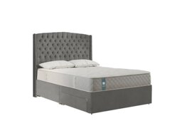 Sealy - Waltham 4 Drawer Divan Set - Super King - Wool Silver Fox