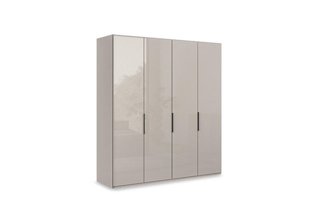 Wiemann - Amara 200cm 4 Door Bifold Wardrobe with Glass Doors - Pebble Grey