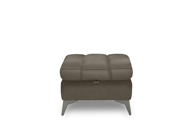 Angelo Leather Storage Footstool - Natural Olive