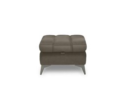 Angelo Leather Storage Footstool - Natural Olive
