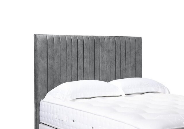 Artisan Collection Cadenza High Floor Standing Headboard - Double - Daytona Silver