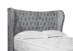Artisan Collection Camber High Floor Standing Headboard - Double - Daytona Silver