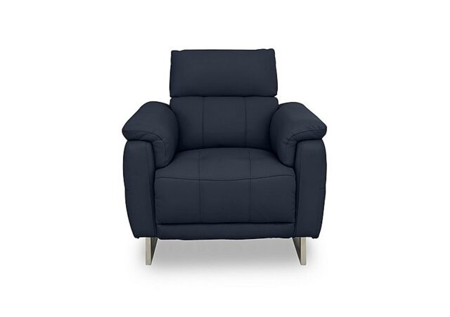 Moet Leather Power Recliner Chair with Telescopic Headrest - Peacock