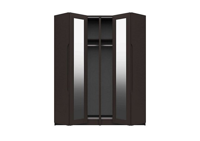 London Bedrooms - St Pancras 4 Door Bifold Wardrobe - Graphite