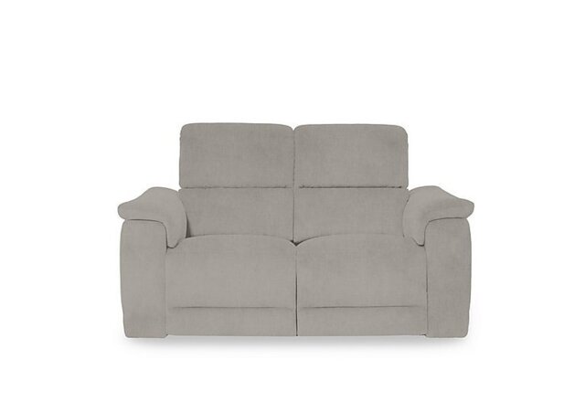 Genius Fabric 2 Seater Power Recliner Sofa with Power Headrests and Bluetooth Speakers - Opulence Silver
