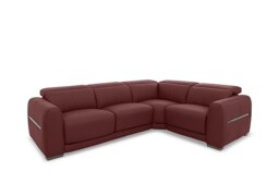 World of Leather - Edison Small Leather Right Hand Facing Corner Sofa - Deep Red - Sofas and Armchairs - In Time for Christmas