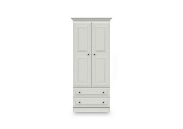 London Bedrooms - Marylebone 2 Door Combi Wardrobe - White