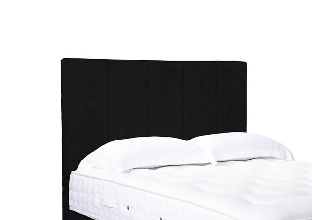 Artisan Collection Strata High Floor Standing Headboard - Single - Plush Ebony
