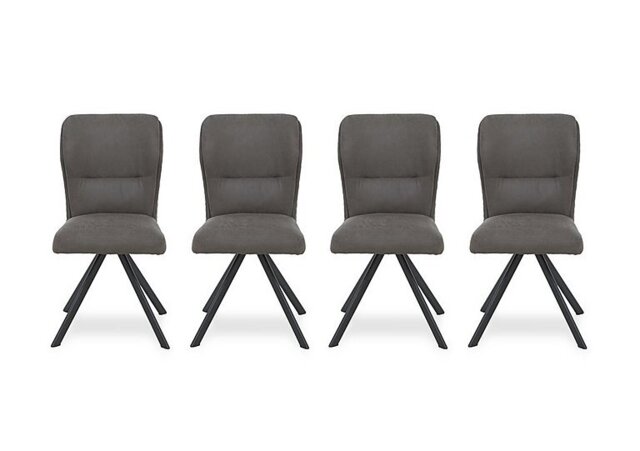 Terra Set of 4 Fabric Swivel Dining Chairs