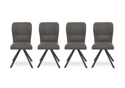 Terra Set of 4 Fabric Swivel Dining Chairs