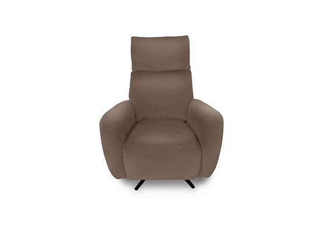 World of Leather - Designer Chair Collection Granada Leather Power Recliner Swivel Chair with Massage Feature - Fawn