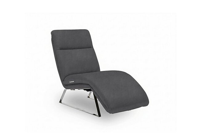 Rhianna Fabric Power Recliner Chaise Chair - Manhattan Charcoal