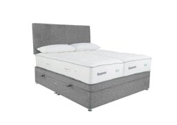 Sleepeezee - Natural Touch 3000 Zip and Link Side Ottoman Divan Set - Tweed Grey