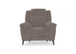 Panache Fabric Power Recliner Chair with Power Headrest and Heated Seat - Marble Charcoal Grey