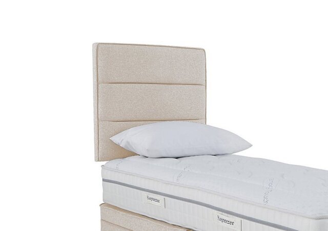 Sleepeezee - Jack Strutted Headboard - Single - Tweed Cream