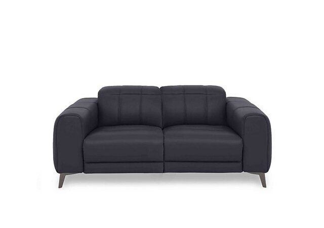 Ezra 2 Seater Leather Sofa - Navy