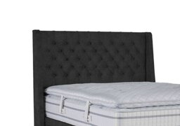 Sleepeezee - Pinnacle Floor Standing Headboard - Double - Tweed Charcoal