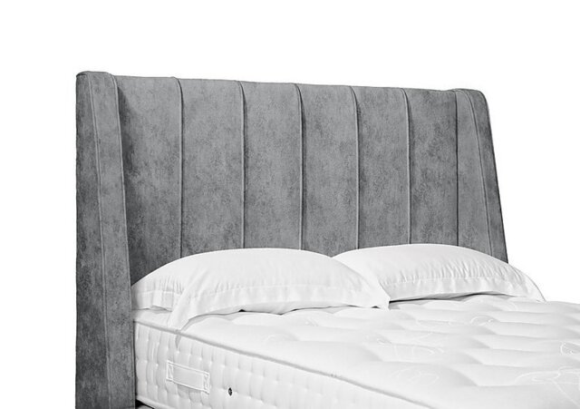 Artisan Collection Alden High Floor Standing Headboard - Double - Daytona Silver