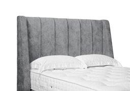 Artisan Collection Alden High Floor Standing Headboard - Double - Daytona Silver