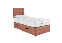 Sleepeezee - Natural Touch 2000 Pillowtop Side Ottoman Divan Set - Single - Burnt Orange