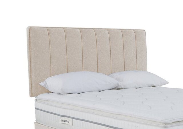 Sleepeezee - Daniel Strutted Headboard - Double - Tweed Cream