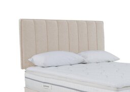Sleepeezee - Daniel Strutted Headboard - Double - Tweed Cream