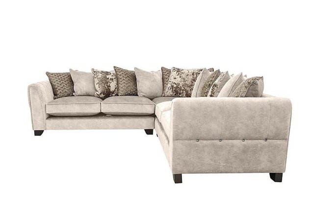Mariah Large Fabric Scatter Back Corner Sofa