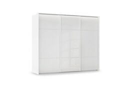 Rauch - Haven 280cm 3 Door Slider Wardrobe with Glass Doors and Lights