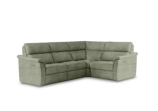 Nicoletti - Bella Small Fabric Power Recliner Corner Sofa with Power Headrests - Sofas and Armchairs